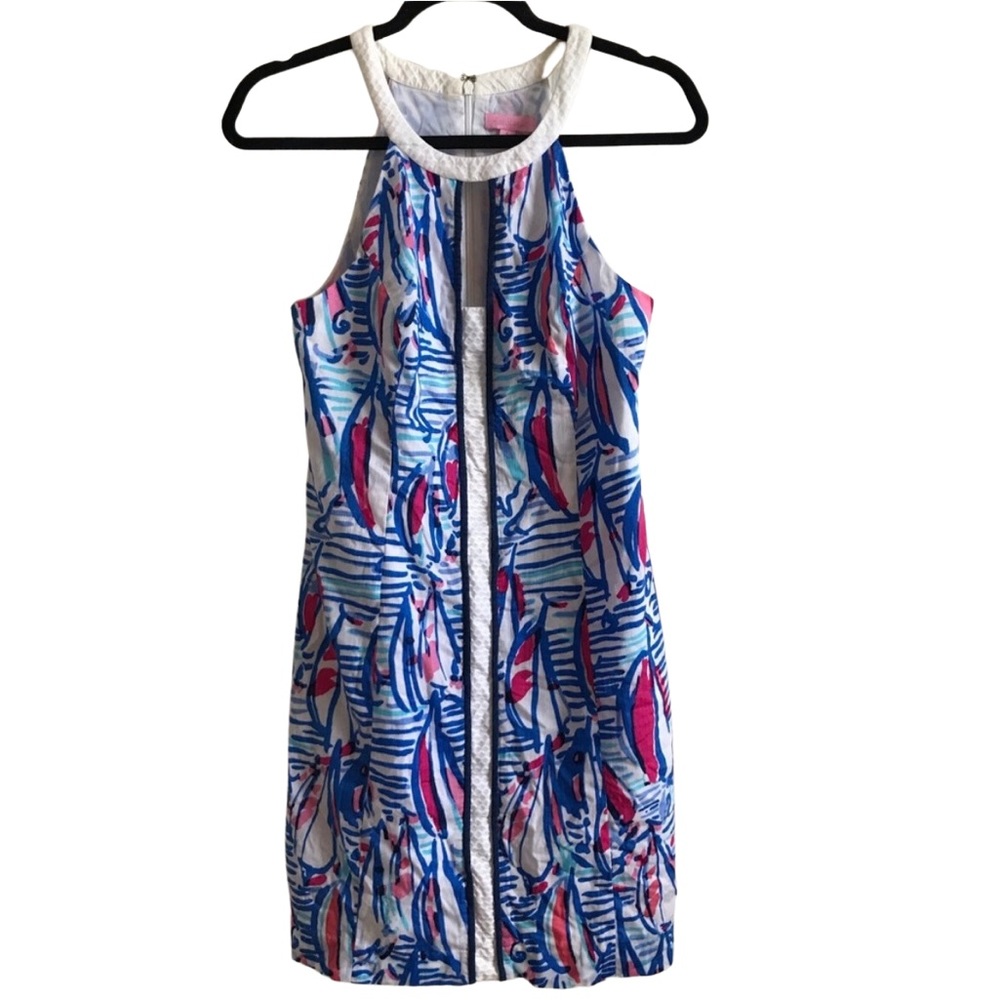 Lilly Pulitzer Red Right Return Pearl Shift Dress
